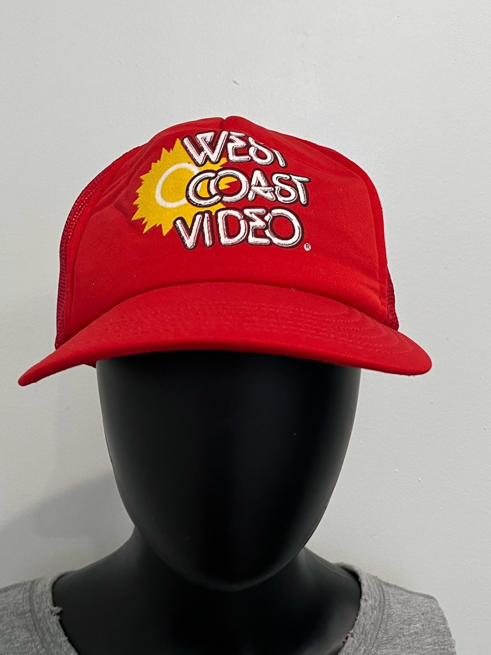 Vintage 80s 90s West Coast Video Red Logo Trucker Hat Sz. OSFM - Picture 3 of 7